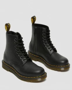 1460 Pascal Nappa Stiefel mit Reißverschluss in Schwarz