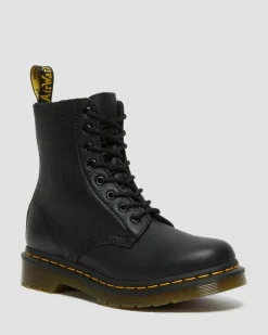 1460 Pascal Virginia Leder Schnürstiefel in Schwarz