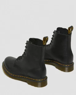 1460 Pascal Virginia Leder Schnürstiefel in Schwarz