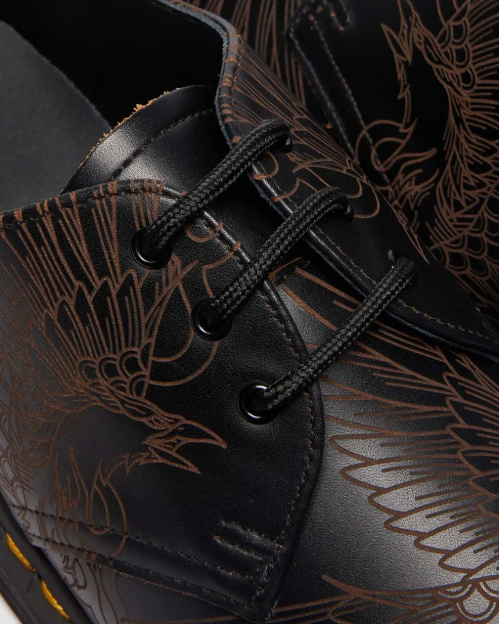 1461 Phoenix Vintage Glattleder Schuhe in Schwarz