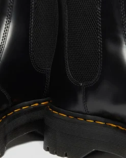2976 Quad Glattleder Plateau Chelsea Boots in Schwarz