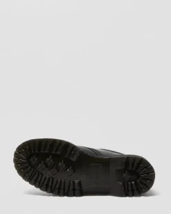 8053 Quad Glattleder Plateauschuhe in Schwarz