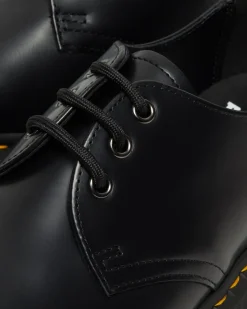 1461 Quad Glattleder Plattform Schuhe in Schwarz