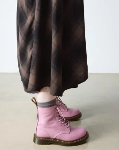 1460 Soft Leder Stiefel in Dusty Rose Pink