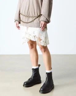 1460 Soft Leder Stiefel mit Reissverschluss in Schwarz