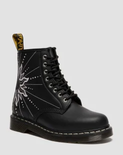 1460 Solar Flare Reclaimed Leder Stiefel in Schwarz & Weiß