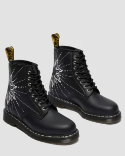 1460 Solar Flare Reclaimed Leder Stiefel in Schwarz & Weiß