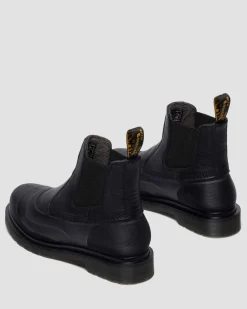 2976 Sub Leder Chelsea Boots in Schwarz