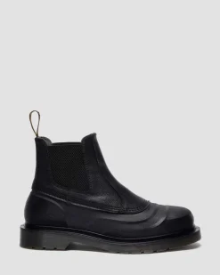 2976 Sub Leder Chelsea Boots in Schwarz