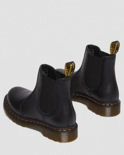 2976 Virginia Leder Chelsea Boots in Schwarz