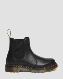 2976 Virginia Leder Chelsea Boots in Schwarz