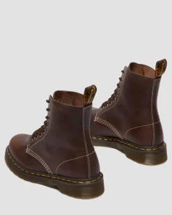 1460 Wyoming Leder Schnürstiefel in Dunkelbraun