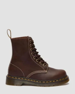 1460 Wyoming Leder Schnürstiefel in Dunkelbraun