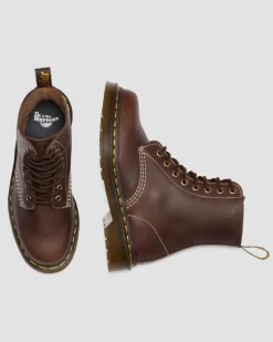 1460 Wyoming Leder Schnürstiefel in Dunkelbraun