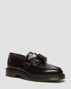 Adrian Arcadia Leder Tassel Loafer in Cherry Red