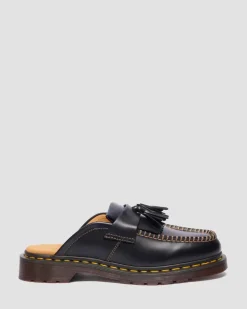 Adrian Leder Mules in Schwarz