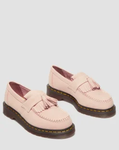 Adrian Nubuck Leder Tassle Loafer in Puderrosa