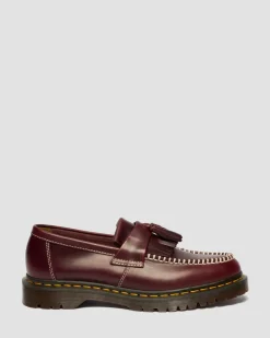 Adrian Orleans Leder Tassel Loafer in Cherry Red