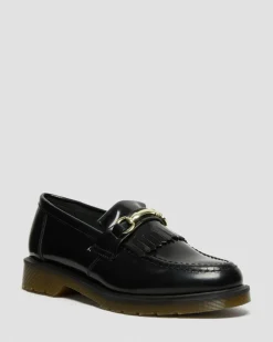 Adrian Snaffle Glattleder Tassel Loafer in Schwarz
