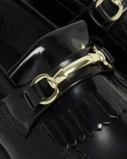 Adrian Snaffle Glattleder Tassel Loafer in Schwarz