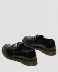 Adrian Snaffle Glattleder Tassel Loafer in Schwarz