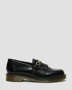 Adrian Snaffle Glattleder Tassel Loafer in Schwarz