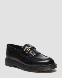 Adrian Snaffle Glattleder Tassel Loafer in Schwarz