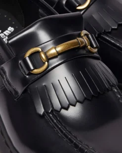 Adrian Snaffle Glattleder Tassel Loafer in Schwarz