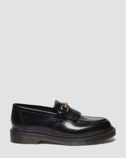 Adrian Snaffle Glattleder Tassel Loafer in Schwarz
