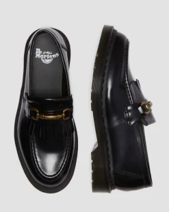 Adrian Snaffle Glattleder Tassel Loafer in Schwarz