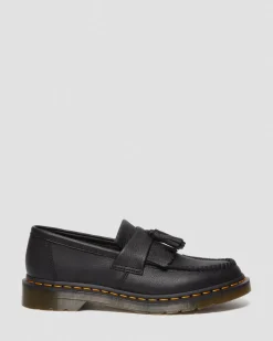 Adrian Virginia Leder Tassel Loafer in Schwarz