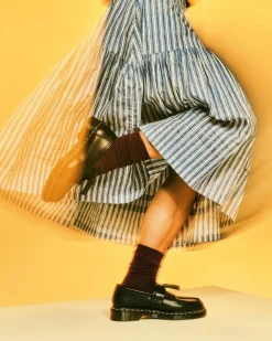 Adrian Yellow Stitch Glattleder Tassle Loafer in Schwarz