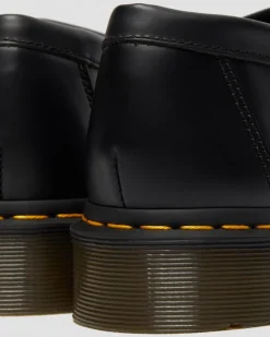 Adrian Yellow Stitch Glattleder Tassle Loafer in Schwarz