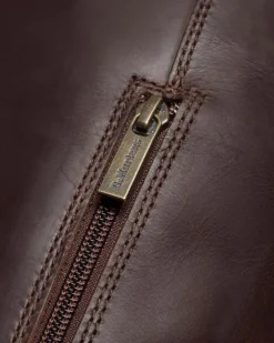 ANISTONE KNIEHOHE CRAZY HORSE BIKER BOOTS in Dunkelbraun