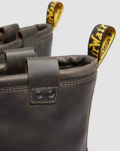 Anistone Lo Leder Biker Boots in Anthrazitgrau