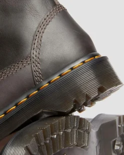 Anistone Lo Leder Biker Boots in Anthrazitgrau