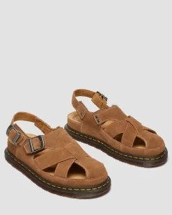 Archive Fisherman Wildleder Sandalen in Natural Hellbraun
