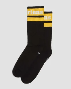 Athletic Logo Organic Cotton Blend Socken in Schwarz