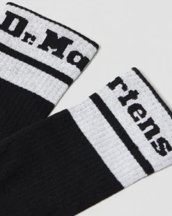 Athletic Logo Organic Cotton Blend Socken in Schwarz & Weiß