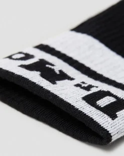 Athletic Logo Organic Cotton Blend Socken in Schwarz & Weiß
