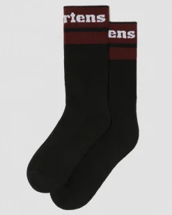 Athletic Logo Organic Cotton Blend Socken in Schwarz