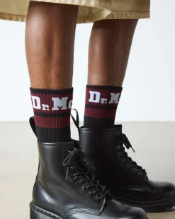 Athletic Logo Organic Cotton Blend Socken in Schwarz