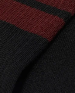 Athletic Logo Organic Cotton Blend Socken in Schwarz
