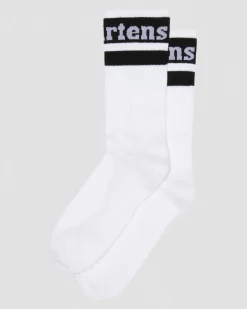 Athletic Logo Organic Cotton Blend Socken in Weiß