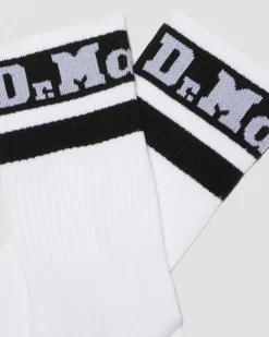 Athletic Logo Organic Cotton Blend Socken in Weiß