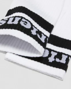 Athletic Logo Organic Cotton Blend Socken in Weiß