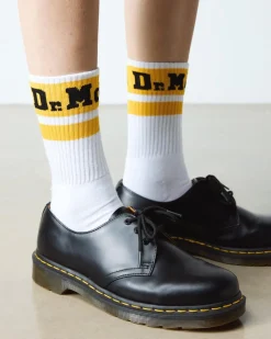 Athletic Logo Organic Cotton Blend Socken in Weiß