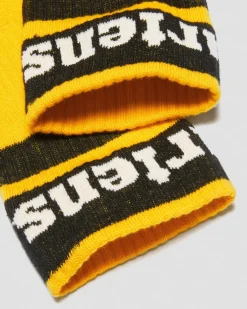 Athletic Logo Organic Cotton Blend Socken in Gelb