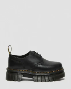 Audrick Nappa Lux Leder Plateauschuhe in Schwarz