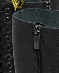 1B60 Bex Pisa Leder Hohe Stiefel in Schwarz